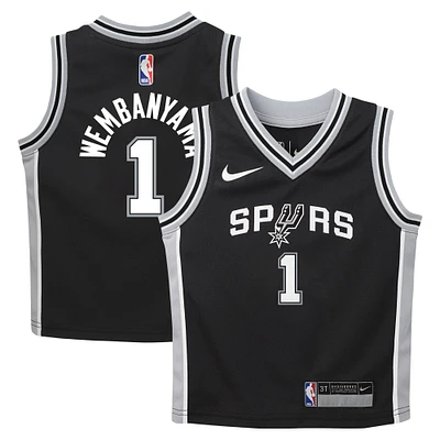 Preschool Nike Victor Wembanyama Black San Antonio Spurs Swingman Player Jersey - Icon Edition