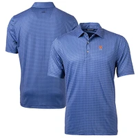 Men's Cutter & Buck  Navy Auburn Tigers Alumni Logo Pike Banner Print Stretch Polo