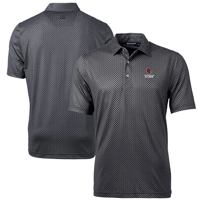 Men's Cutter & Buck Louisville Cardinals Alumni Logo Pike Banner Print Stretch Polo