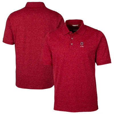 Men's Cutter & Buck  Scarlet Ohio State Buckeyes Alumni Logo Advantage Space Dye Tri-Blend DryTec Polo
