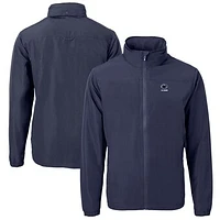 Men's Cutter & Buck  Navy Penn State Nittany Lions Alumni Logo Charter Eco Knit Recycled Full-Zip Jacket
