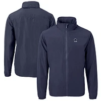 Men's Cutter & Buck  Navy Penn State Nittany Lions Alumni Logo Charter Eco Knit Recycled Full-Zip Jacket