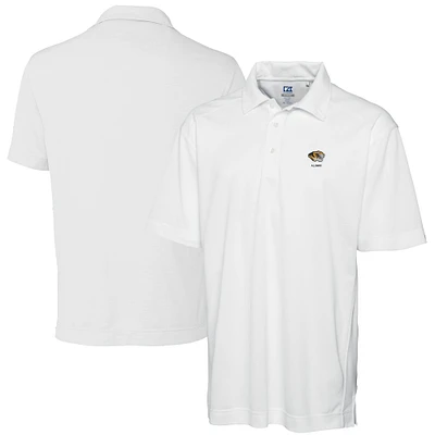 Men's Cutter & Buck  White Missouri Tigers Alumni Logo DryTec Genre Textured Solid Polo