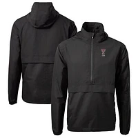 Men's Cutter & Buck Texas Tech Red Raiders Alumni Logo Charter Eco Knit Recycled Anorak Half-Zip Jacket