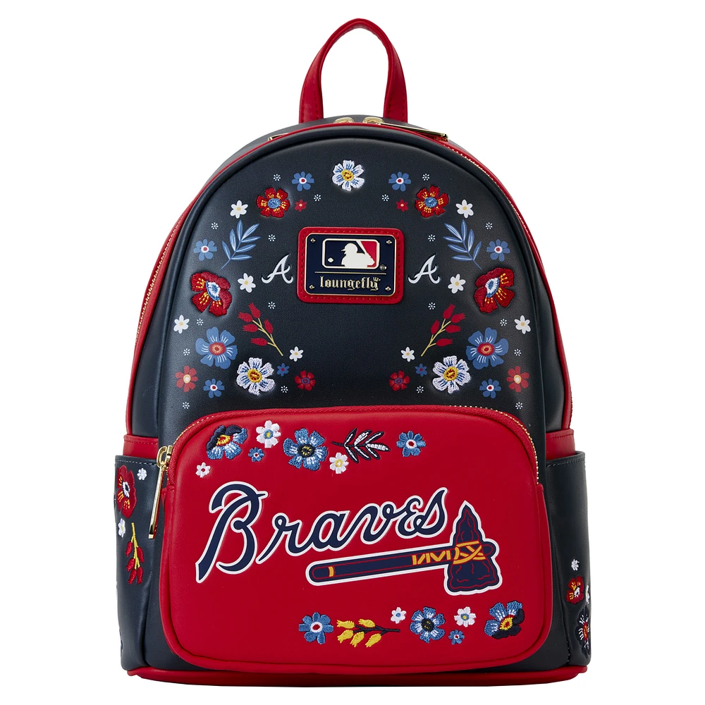 Loungefly Atlanta Braves Floral Mini Backpack