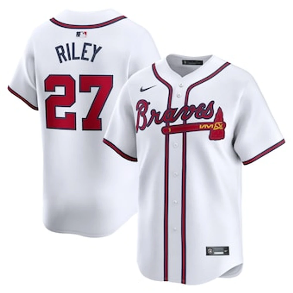 Men's Nike Austin Riley White Atlanta Braves Home Limited Player Jersey