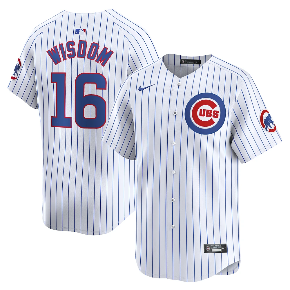 Men's Nike Patrick Wisdom White Chicago Cubs Home Limited Player Jersey