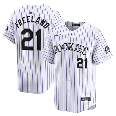 Men's Nike Kyle Freeland White Colorado Rockies Home Limited Player Jersey