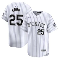 Men's Nike CJ Cron White Colorado Rockies Home Limited Player Jersey