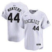 Men's Nike Elehuris Montero White Colorado Rockies Home Limited Player Jersey