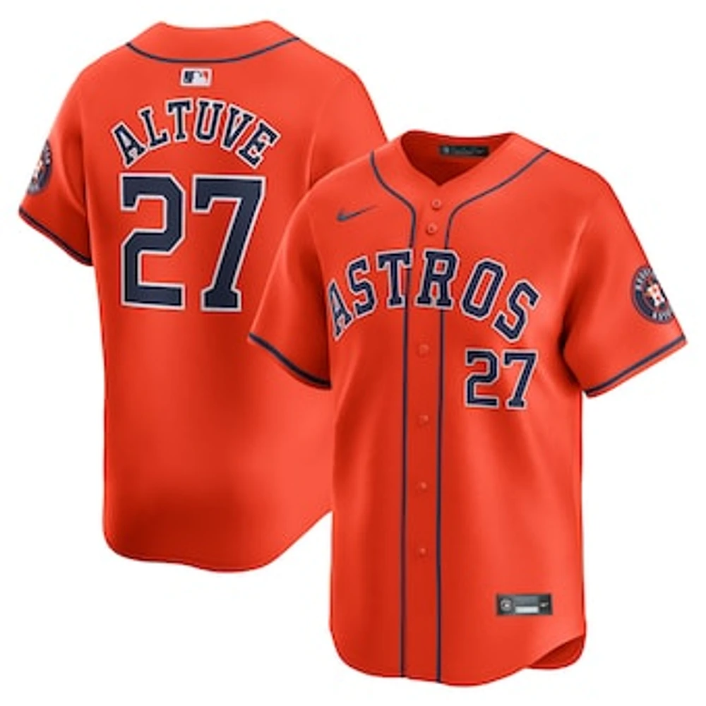 Men's Nike Jose Altuve Orange Houston Astros Alternate Limited Player Jersey