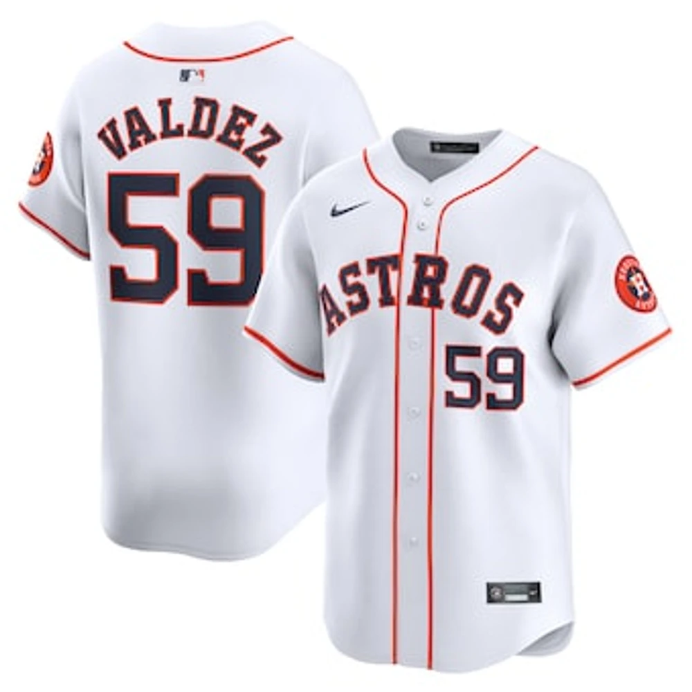 Men's Nike Framber Valdez White Houston Astros Home Limited Player Jersey