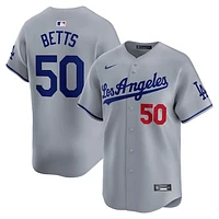 Men's Nike Mookie Betts Gray Los Angeles Dodgers Away Limited Player Jersey