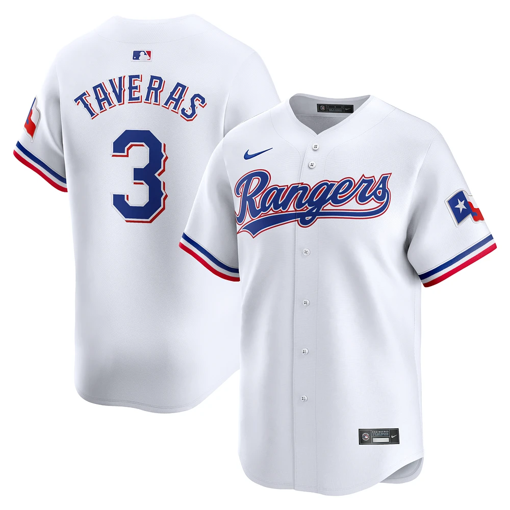 Men's Nike Leody Taveras White Texas Rangers Home Limited Player Jersey