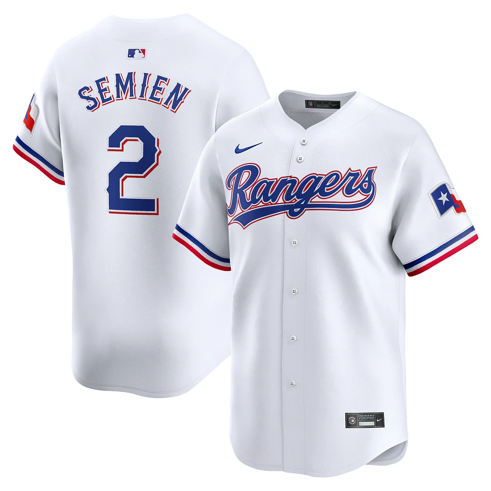 Men's Nike Marcus Semien White Texas Rangers Home Limited Player Jersey