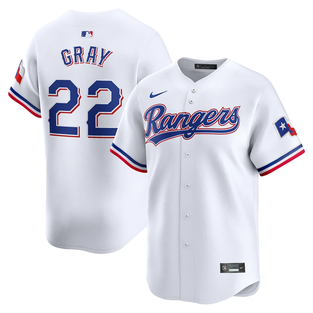 Men's Nike Jon Gray White Texas Rangers Home Limited Player Jersey