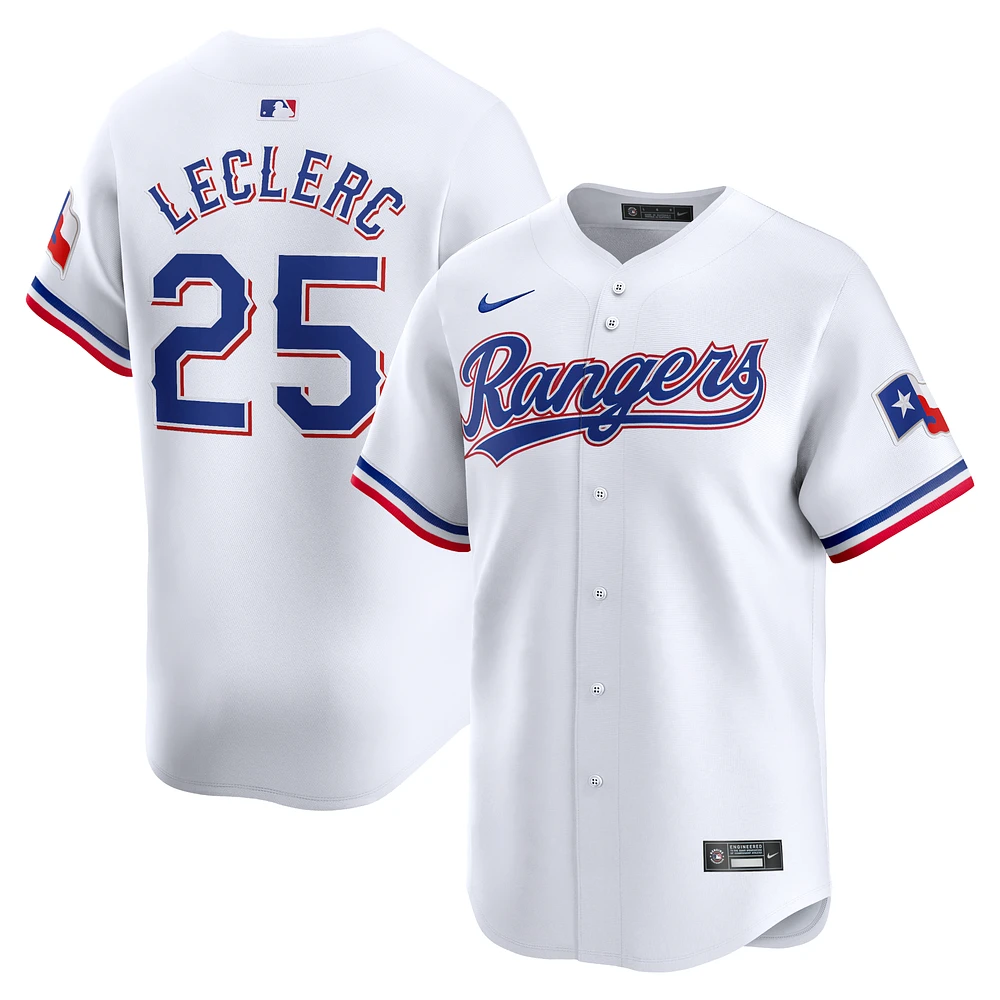 Men's Nike Jose Leclerc White Texas Rangers Home Limited Player Jersey