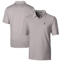 Men's Cutter & Buck Crimson Alabama Crimson Tide Alumni Logo Forge Pencil Stripe Stretch DryTec Polo