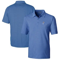 Men's Cutter & Buck Royal Kansas Jayhawks Alumni Logo Forge Pencil Stripe Stretch DryTec Polo