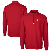 Men's Cutter & Buck NC State Wolfpack Alumni Logo Traverse Stretch Quarter-Zip Pullover Top