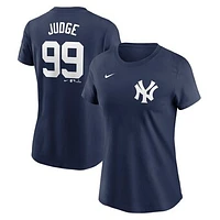 Women's Nike Aaron Judge Navy New York Yankees Fuse Name & Number T-Shirt