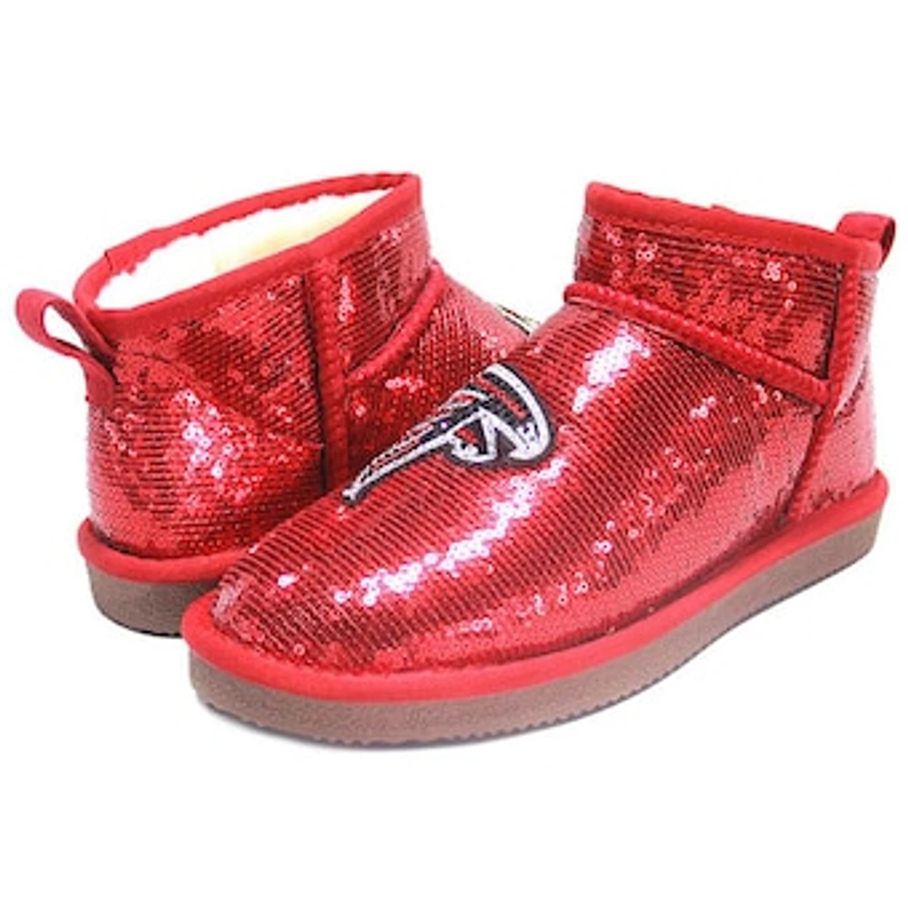 Women's Cuce  Red Atlanta Falcons Sequin Ankle Boots