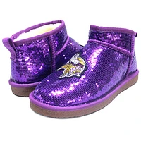 Women's Cuce  Purple Minnesota Vikings Sequin Ankle Boots