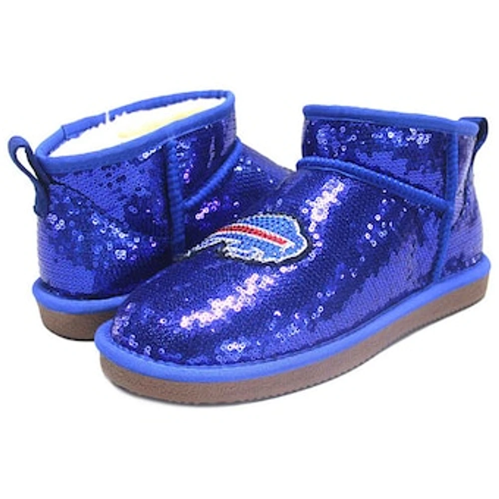 Women's Cuce  Royal Buffalo Bills Sequin Ankle Boots