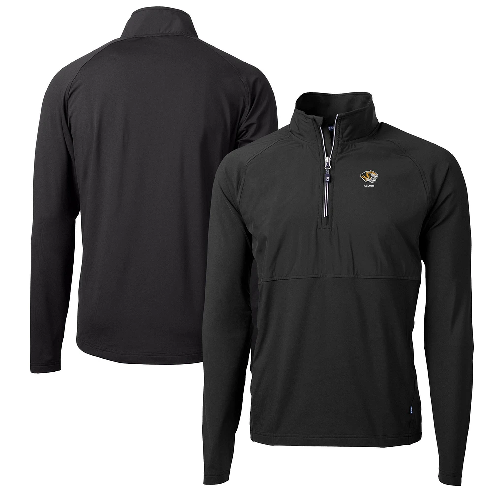 Men's Cutter & Buck Missouri Tigers Adapt Eco Knit Hybrid Recycled Quarter-Zip Pullover Top