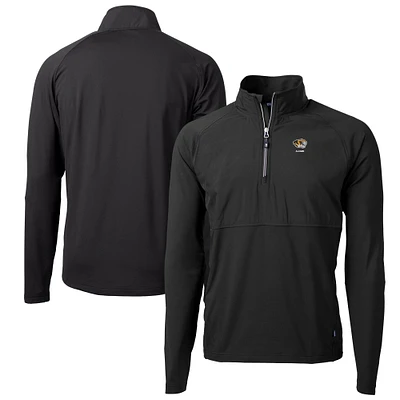 Men's Cutter & Buck Missouri Tigers Adapt Eco Knit Hybrid Recycled Quarter-Zip Pullover Top