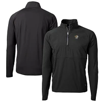Men's Cutter & Buck Missouri Tigers Adapt Eco Knit Hybrid Recycled Quarter-Zip Pullover Top