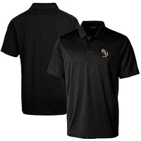 Men's Cutter & Buck  Black Florida State Seminoles Alumni Logo Prospect Textured Stretch Polo