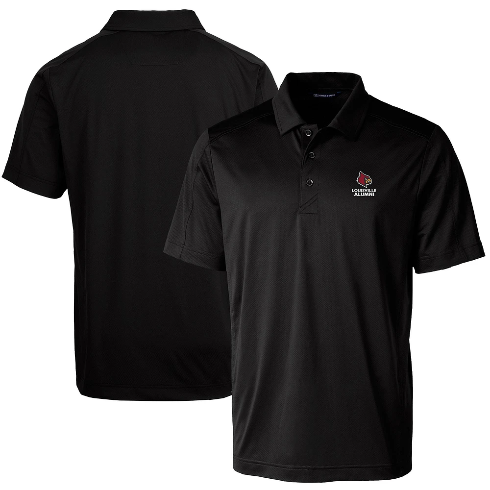Men's Cutter & Buck Louisville Cardinals Alumni Logo Prospect Textured Stretch Polo