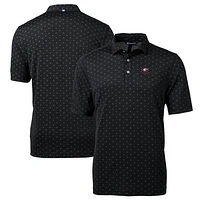 Men's Cutter & Buck  Black Georgia Bulldogs Alumni Logo Virtue Eco Pique Tile Print Recycled Polo