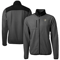 Men's Cutter & Buck  Gray Missouri Tigers Alumni Logo Cascade Eco Sherpa Fleece Full-Zip Jacket