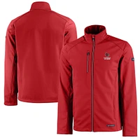 Men's Cutter & Buck  Red Louisville Cardinals Alumni Logo Evoke Eco Softshell Recycled Full-Zip Jacket