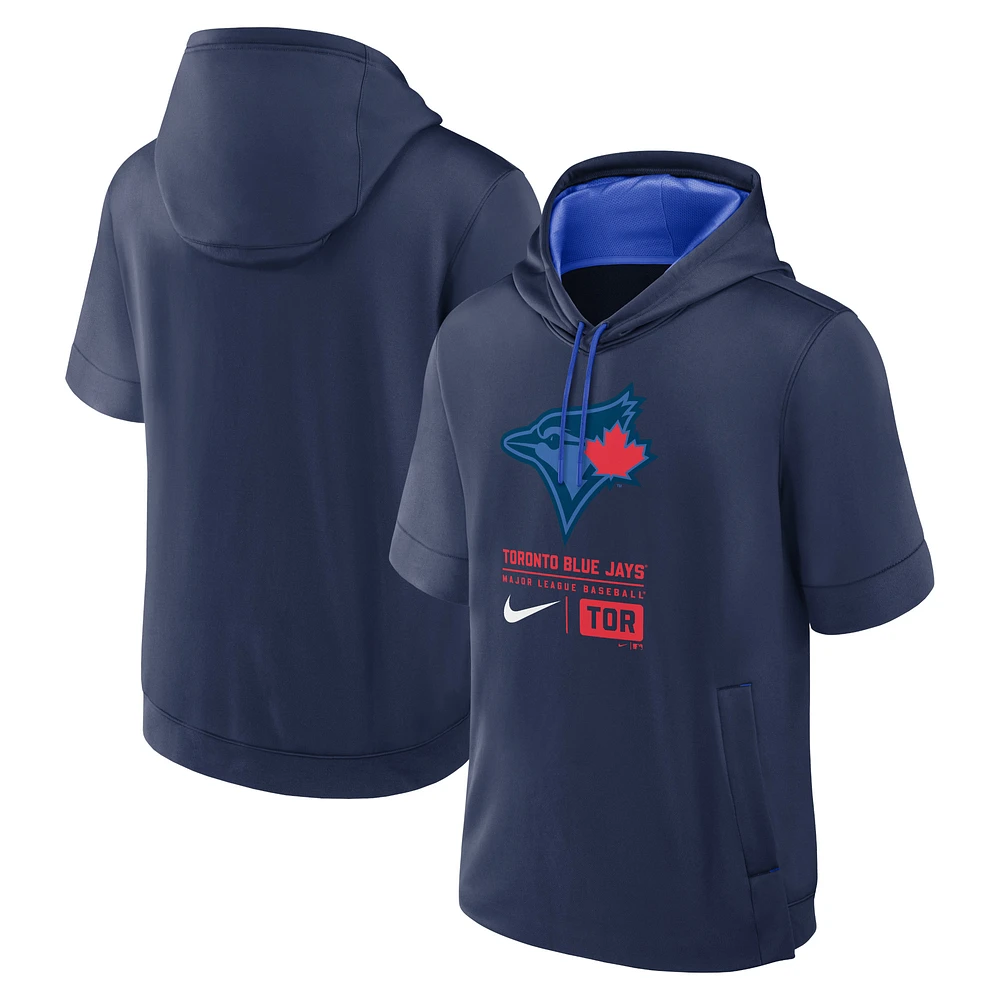 Men's Nike Navy Toronto Blue Jays 2024 City Connect Short Sleeve Pullover Hoodie