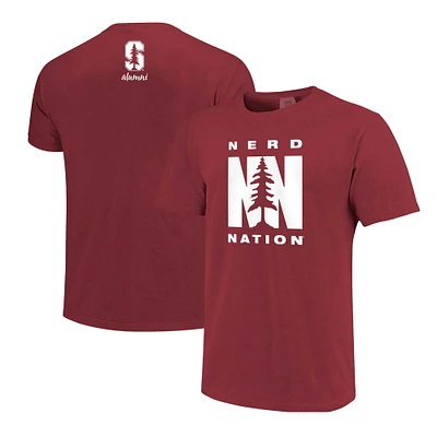 Men's Cardinal Stanford Alumni Nerd Nation Comfort Color T-Shirt