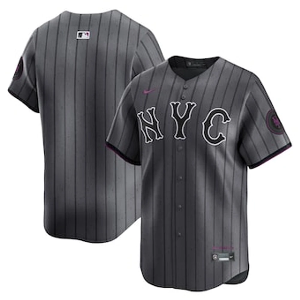 Men's Nike Graphite New York Mets 2024 City Connect Limited Jersey