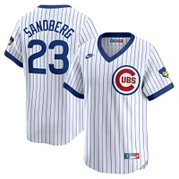 Men's Nike Ryne Sandberg White Chicago Cubs Throwback Cooperstown Limited Jersey