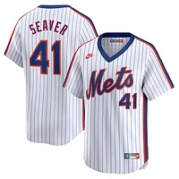 Men's Nike Tom Seaver White New York Mets Throwback Cooperstown Limited Jersey