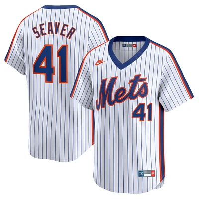 Men's Nike Tom Seaver White New York Mets Throwback Cooperstown Limited Jersey