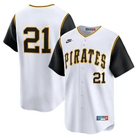 Men's Nike Roberto Clemente White Pittsburgh Pirates Throwback Cooperstown Limited Jersey