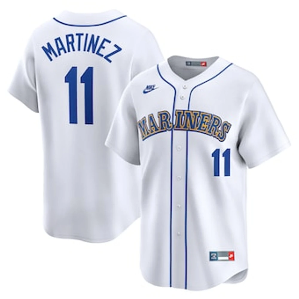 Men's Nike Edgar Martinez White Seattle Mariners Throwback Cooperstown Limited Jersey