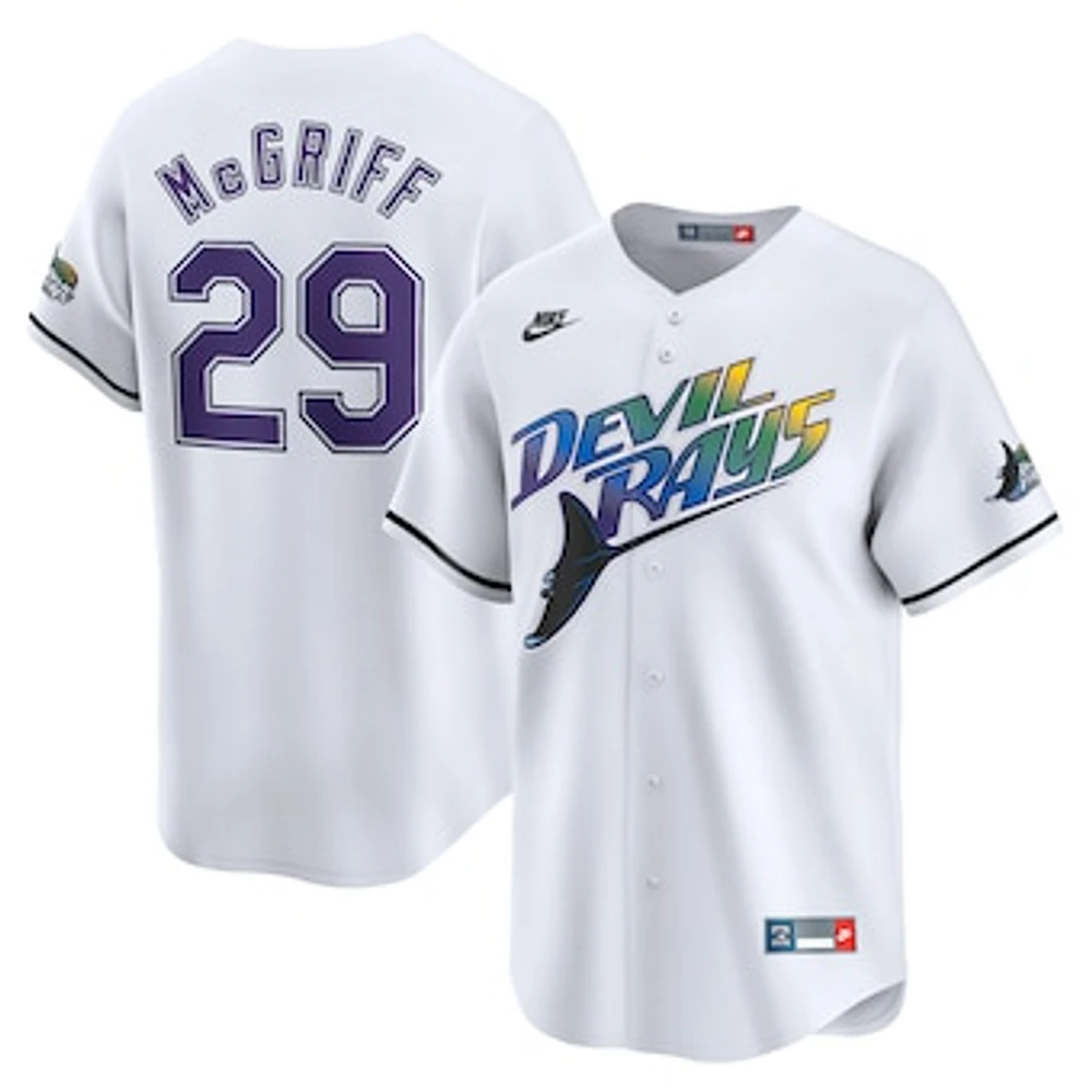 Men's Nike Fred McGriff White Tampa Bay Rays Throwback Cooperstown Limited Jersey