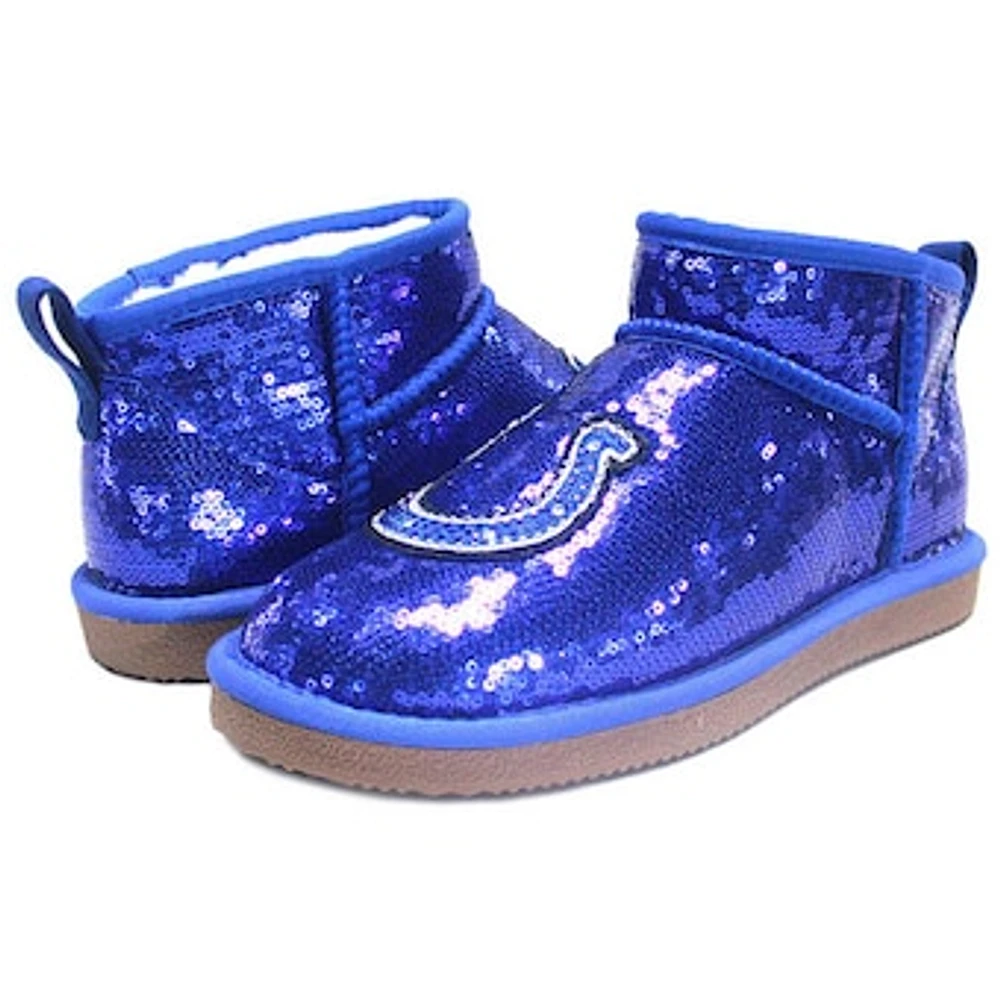 Women's Cuce  Royal Indianapolis Colts Sequin Ankle Boots