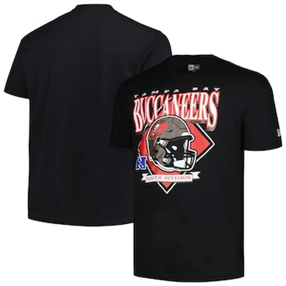 Men's New Era  Black Tampa Bay Buccaneers Big & Tall Helmet T-Shirt