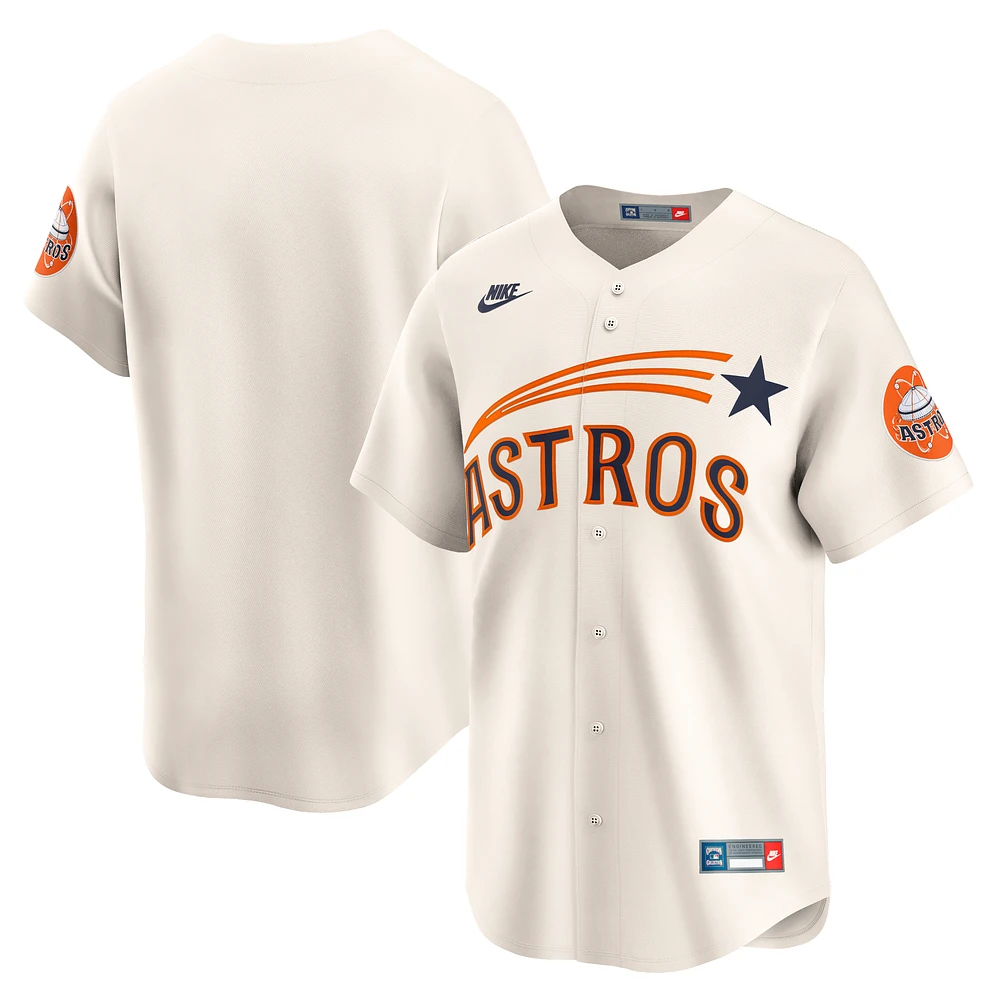 Men's Nike Cream Houston Astros Cooperstown Collection Limited Jersey