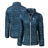 Women's Cutter & Buck  Navy Kansas City Royals Connect Rainier PrimaLoft Eco Insulated Full-Zip Puffer Jacket