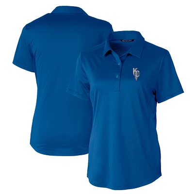 Women's Cutter & Buck  Royal Kansas City Royals Connect DryTec Prospect Textured Stretch Polo
